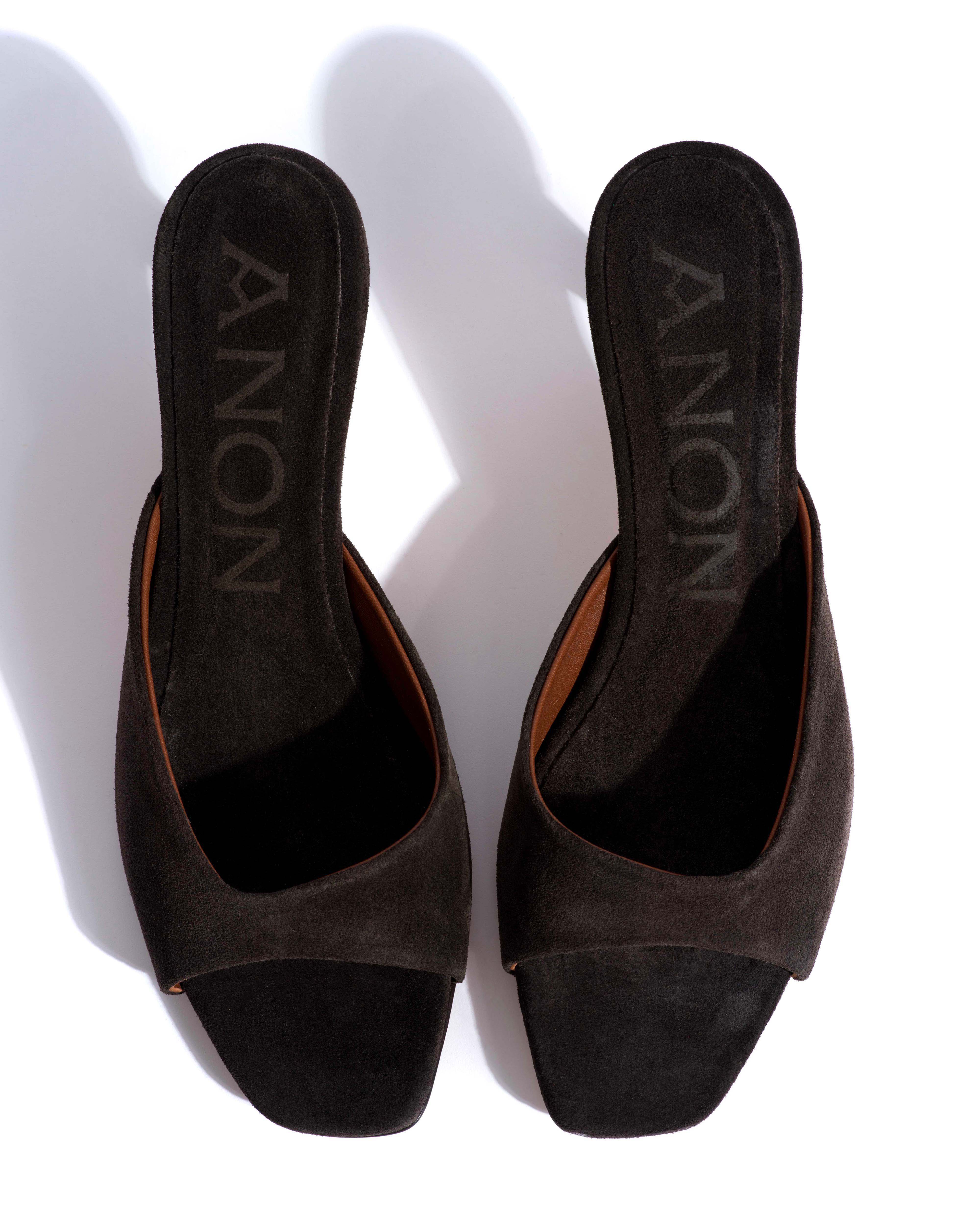 Mazy 55 Calf suede Espresso brown - Image 4