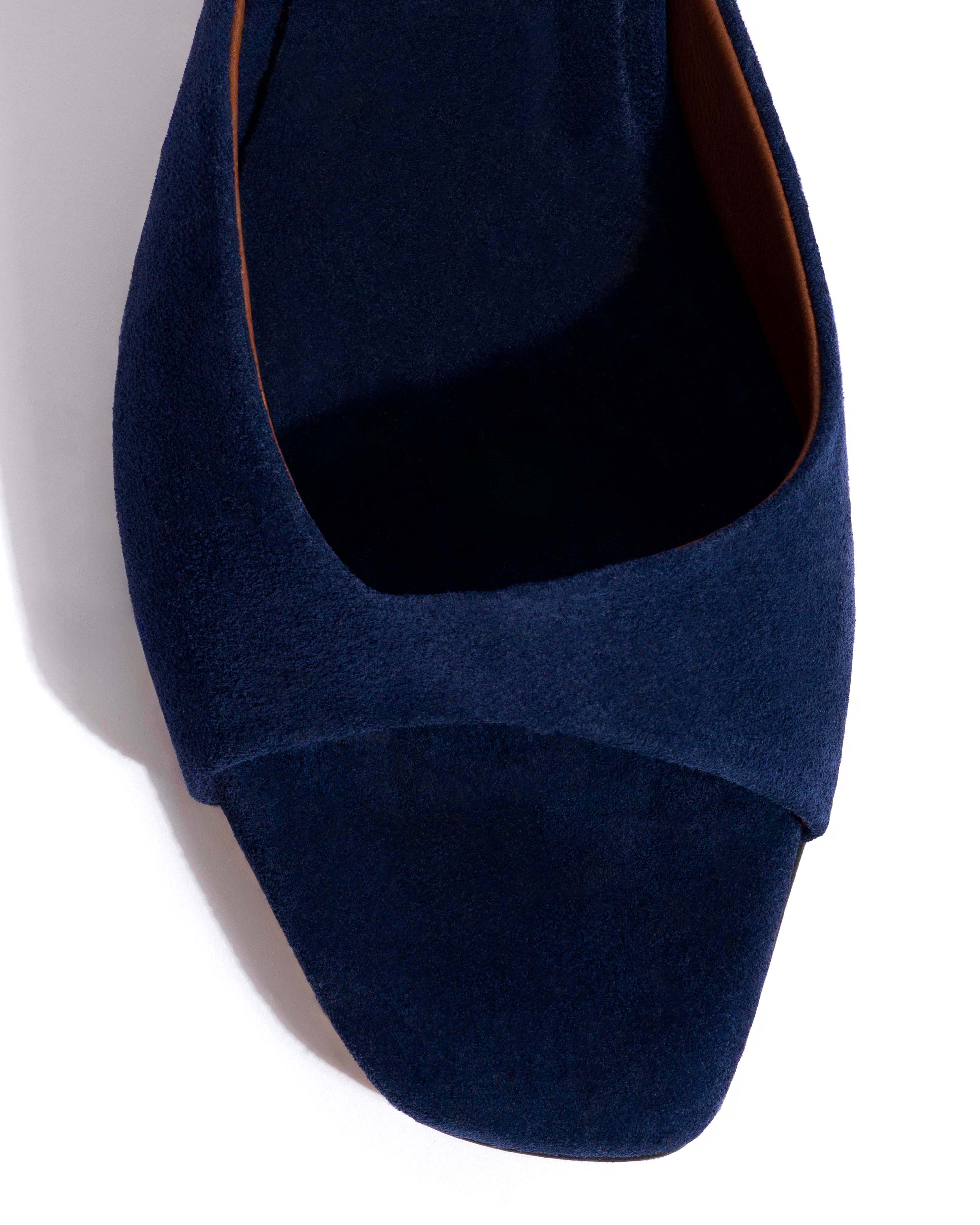 Mazy 55 Calf suede Ink blue - Image 5