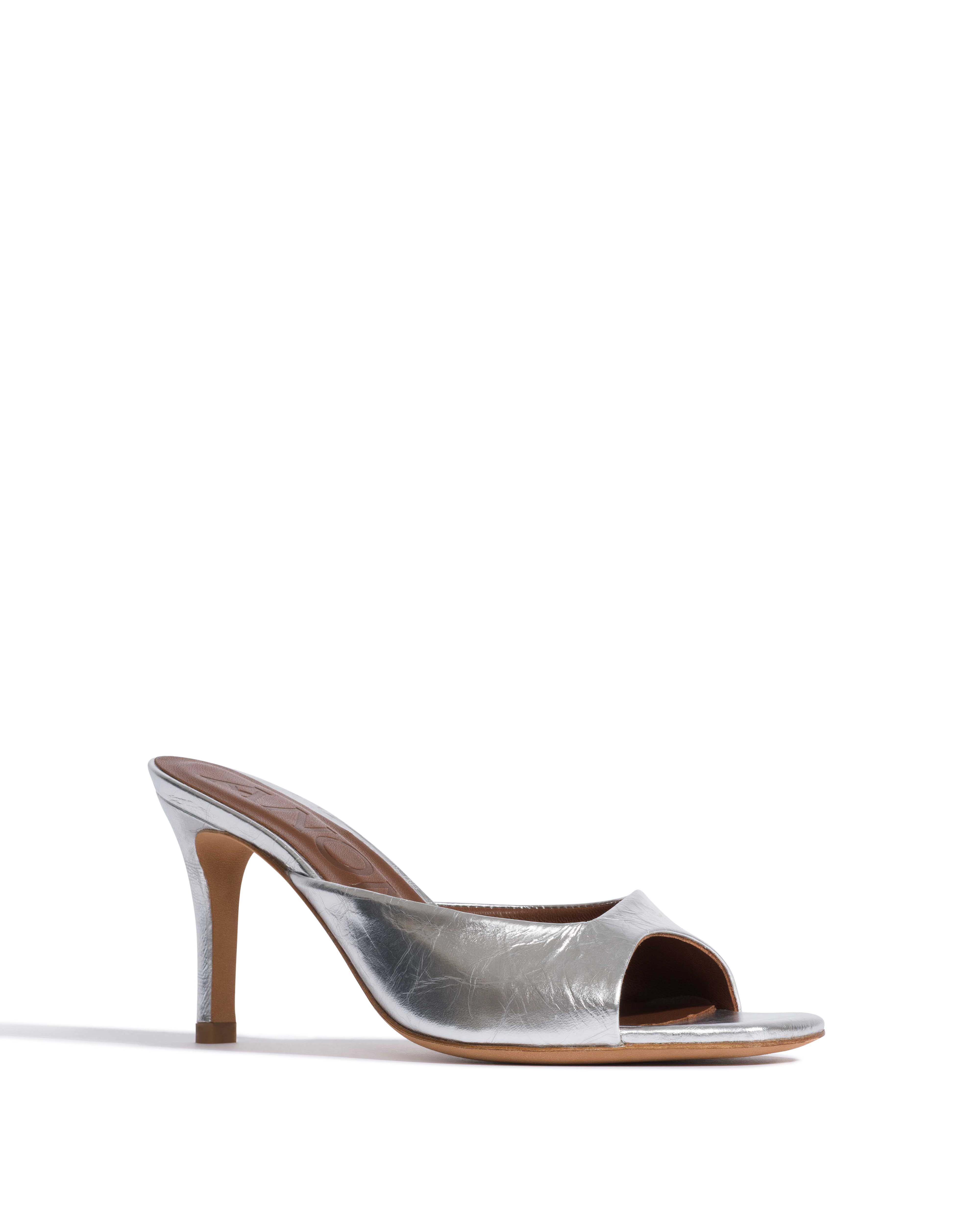 Mazy 75 Crinkled metallic lamb Silver - Image 2