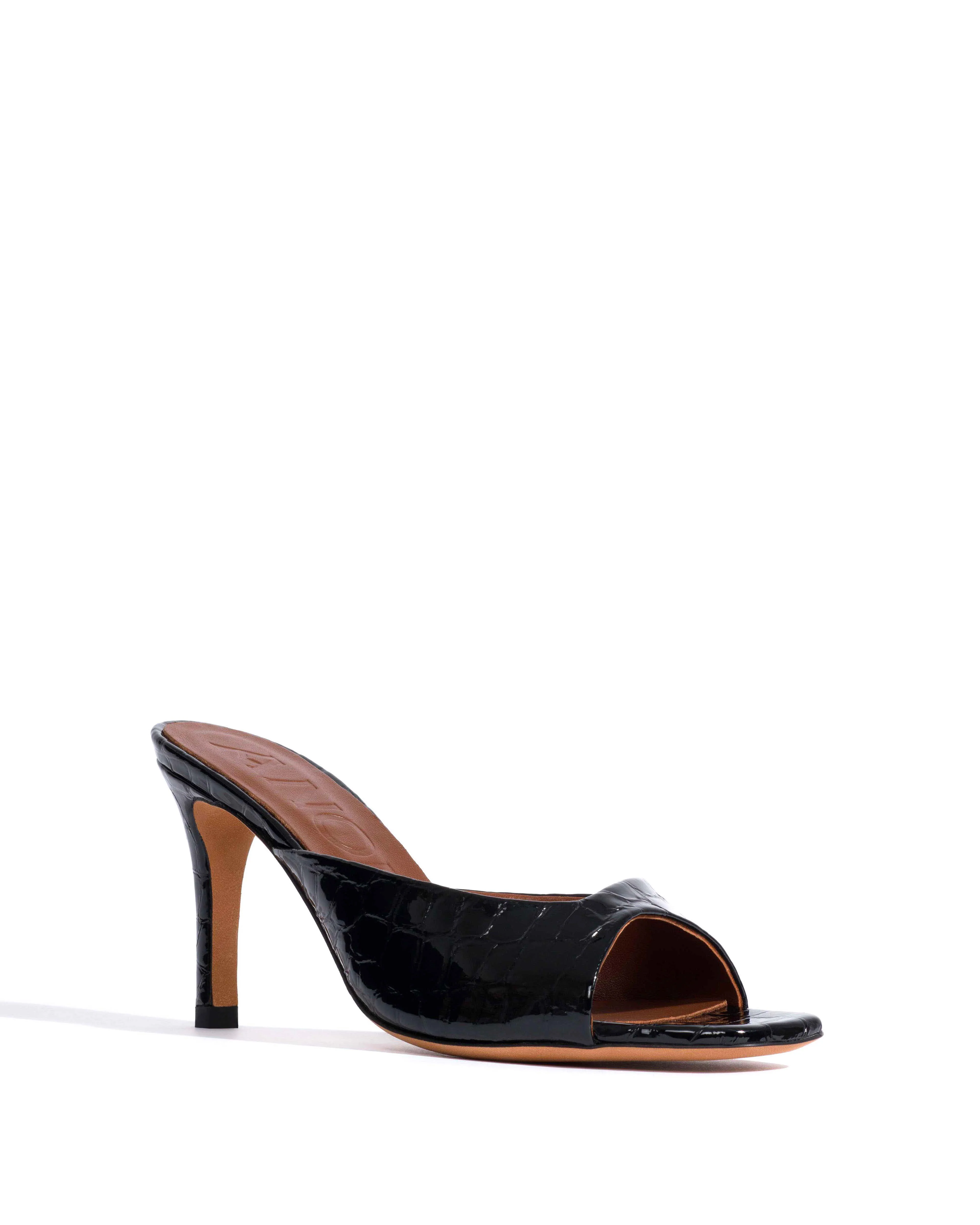 Mazy 75 Polished croco calf Black - Image 2