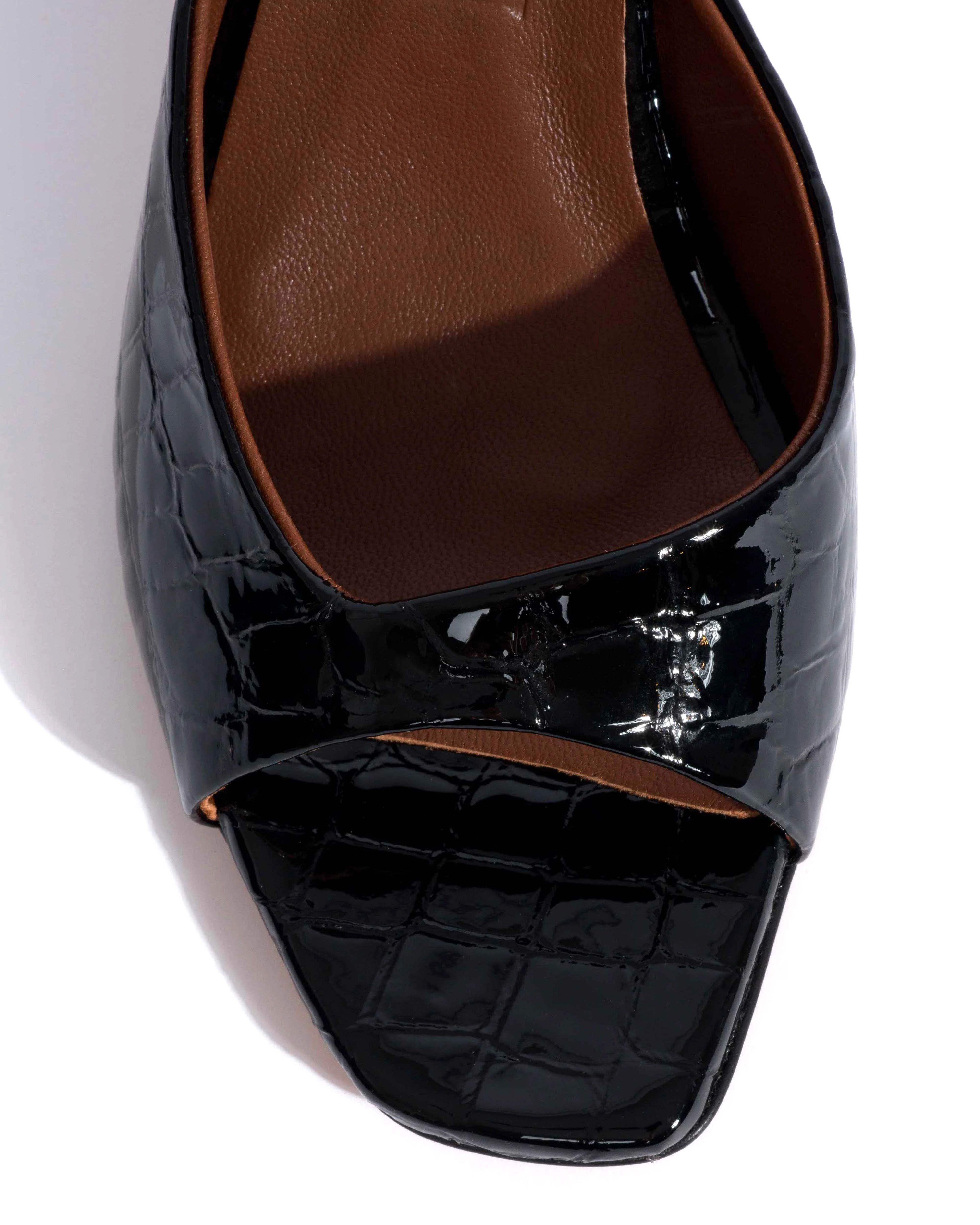 Mazy 75 Polished croco calf Black - Image 5