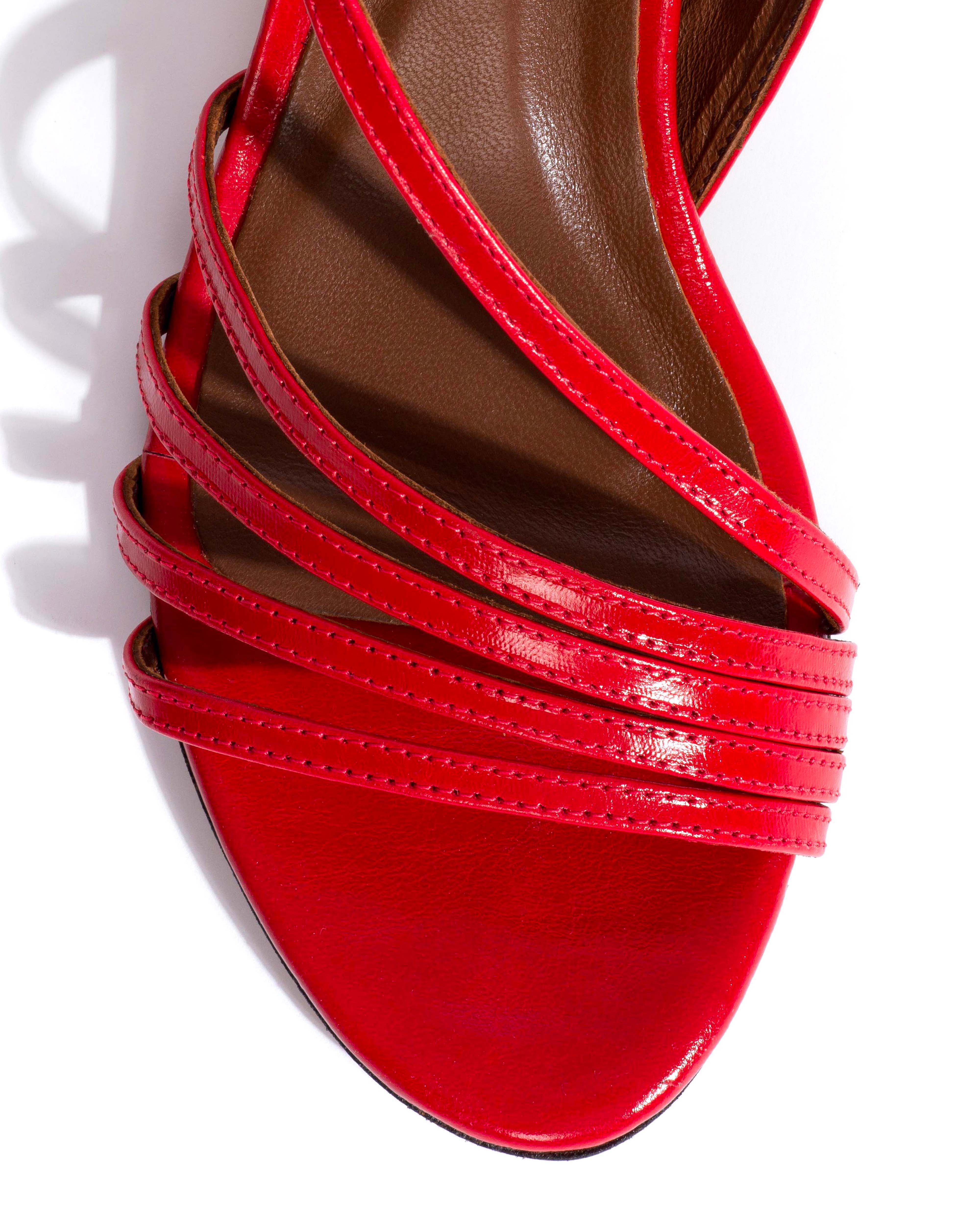 Naia 55 Crinkled polished goat Scarlet - Image 6