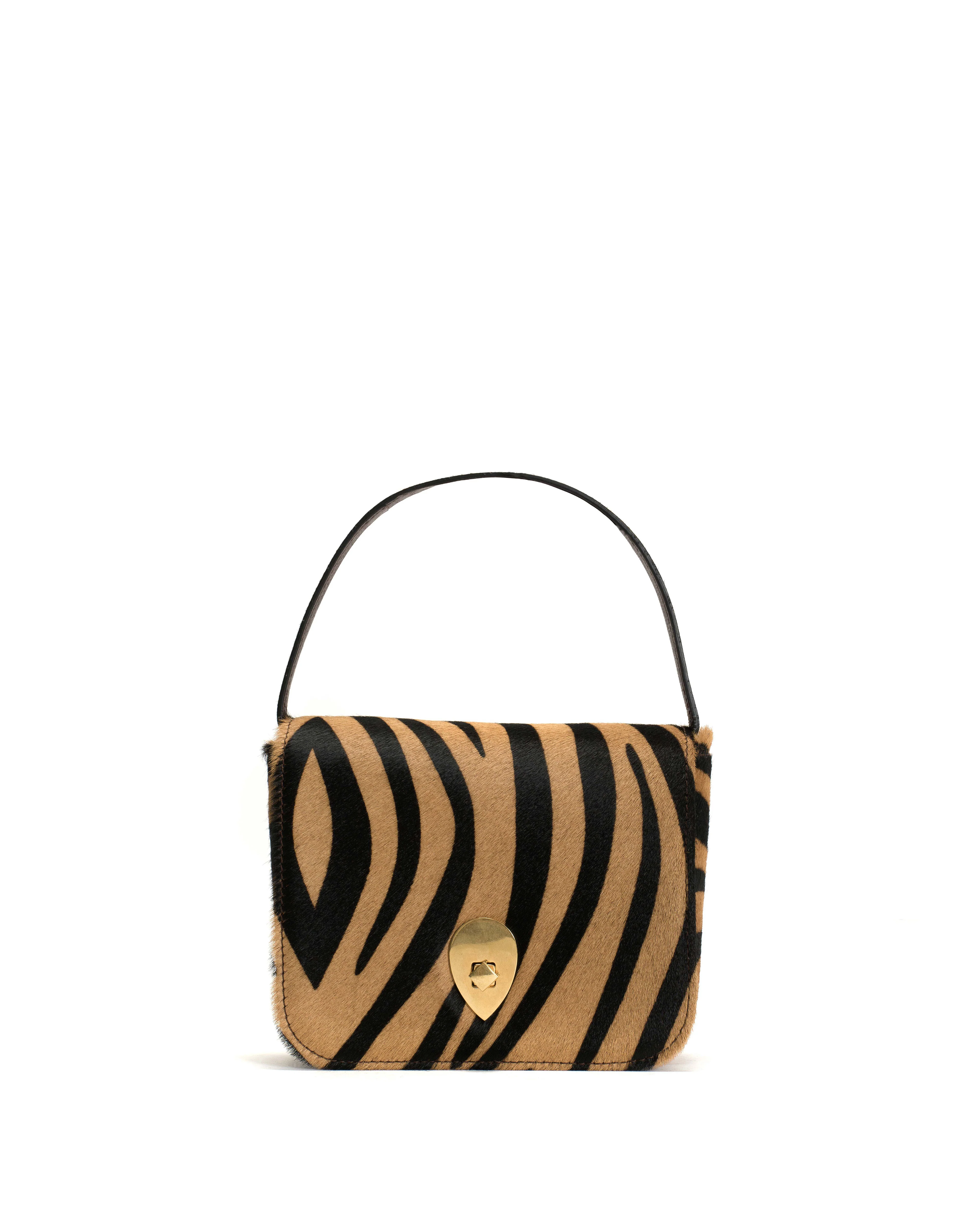 Nielle petite crossover bag Calf hair Tiger - Image 4
