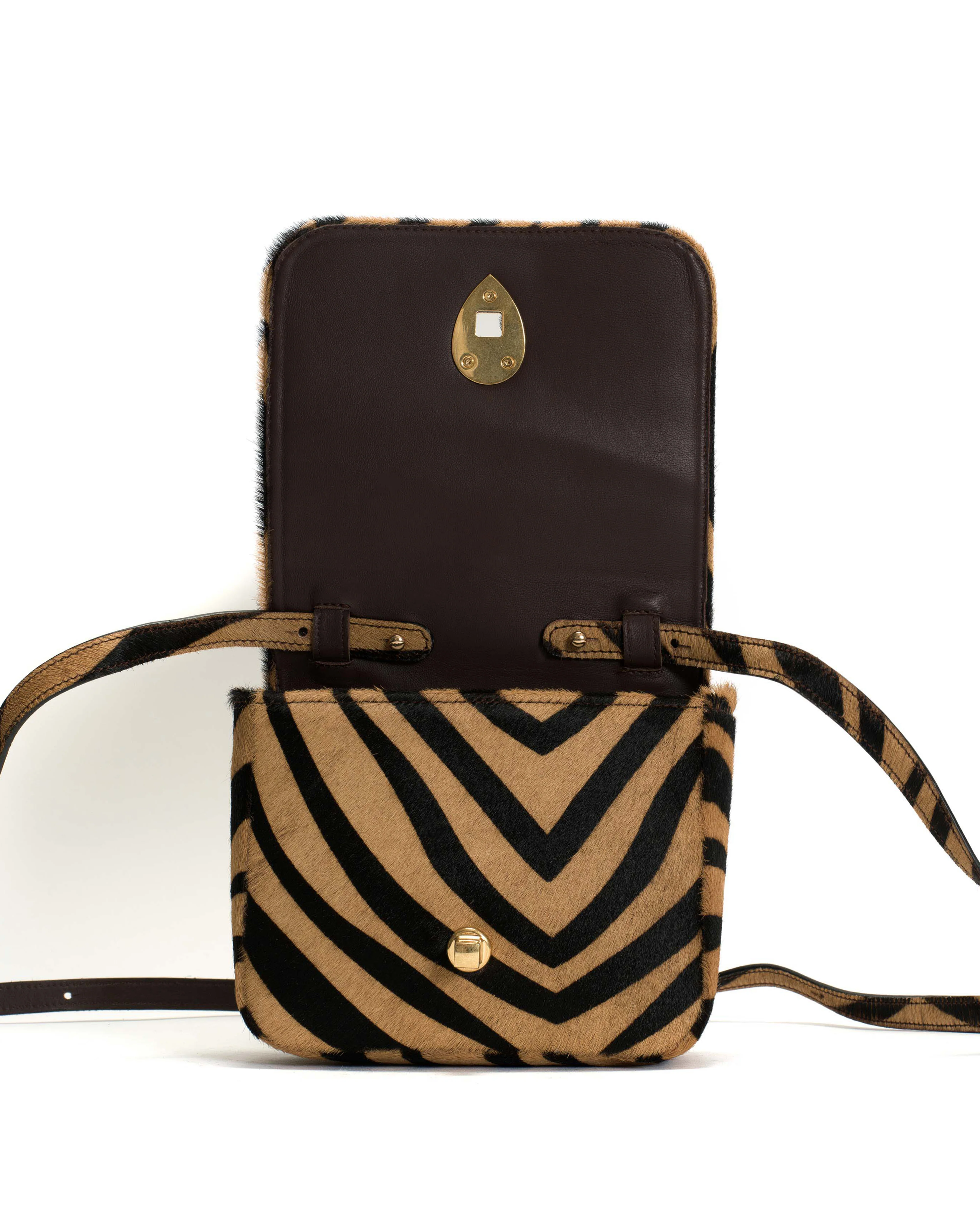 Nielle petite crossover bag Calf hair Tiger - Image 5
