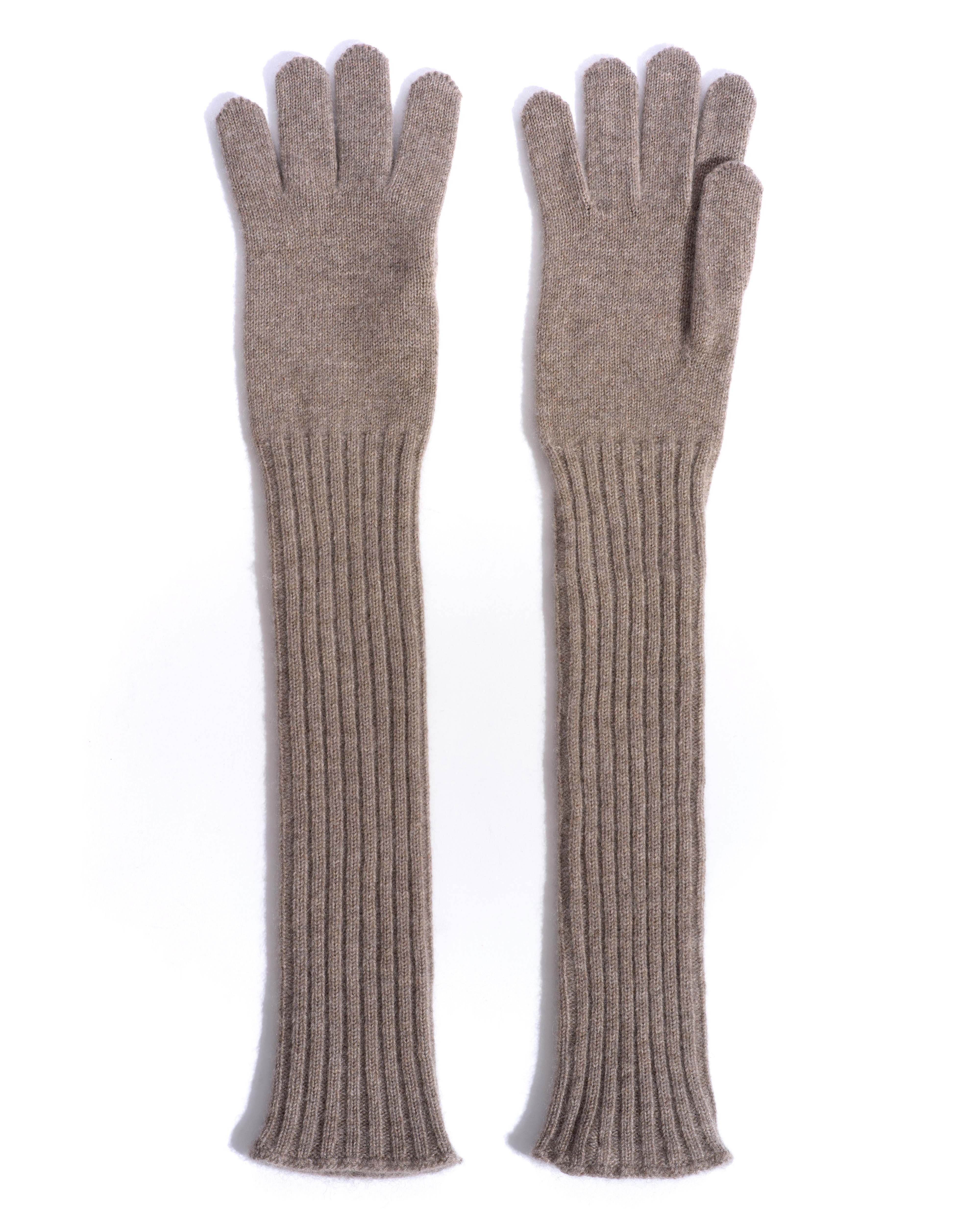 Nola cashmere gloves 100% cashmere Dark taupe - Image 2