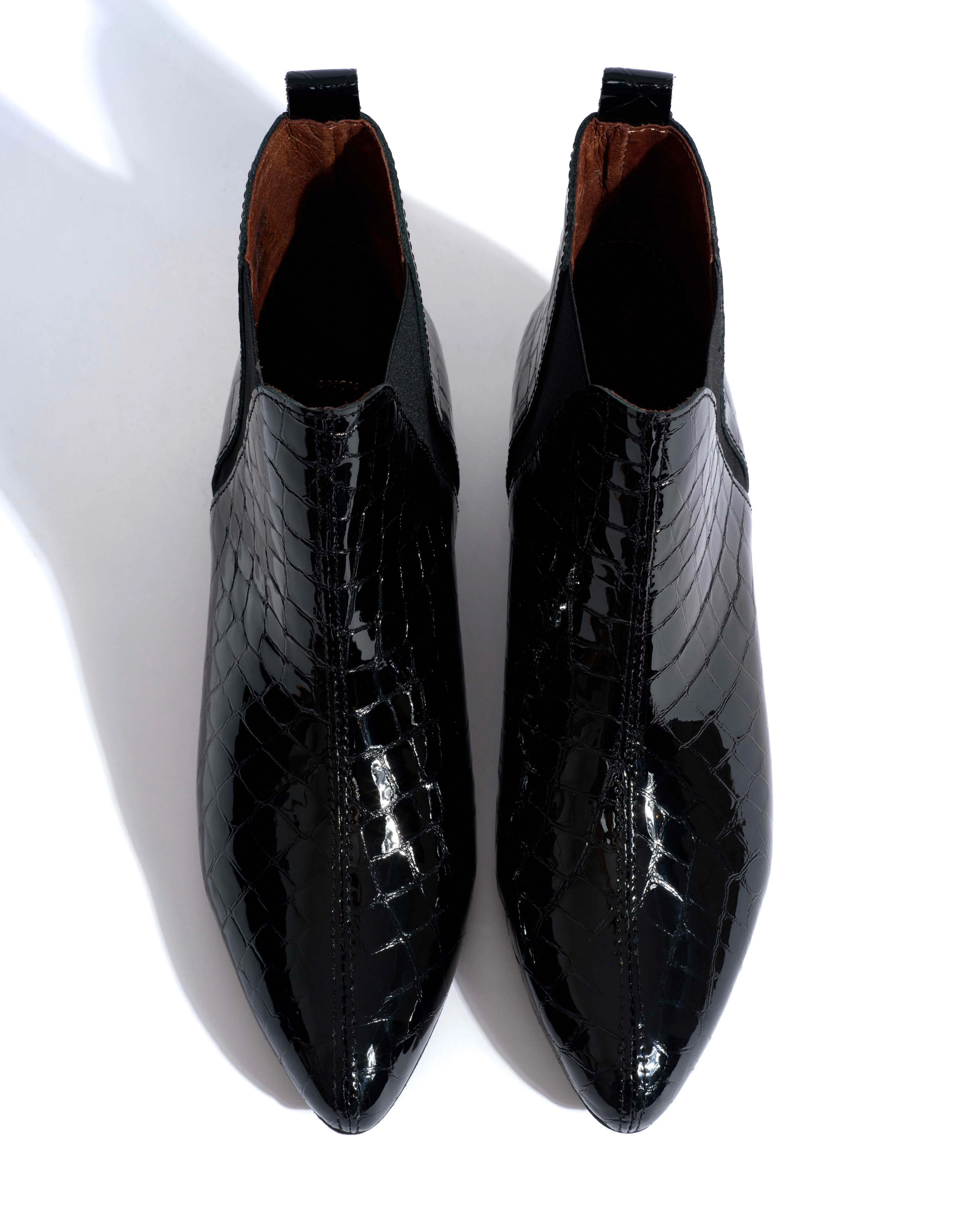 Rita Polished croco calf Black - Image 4