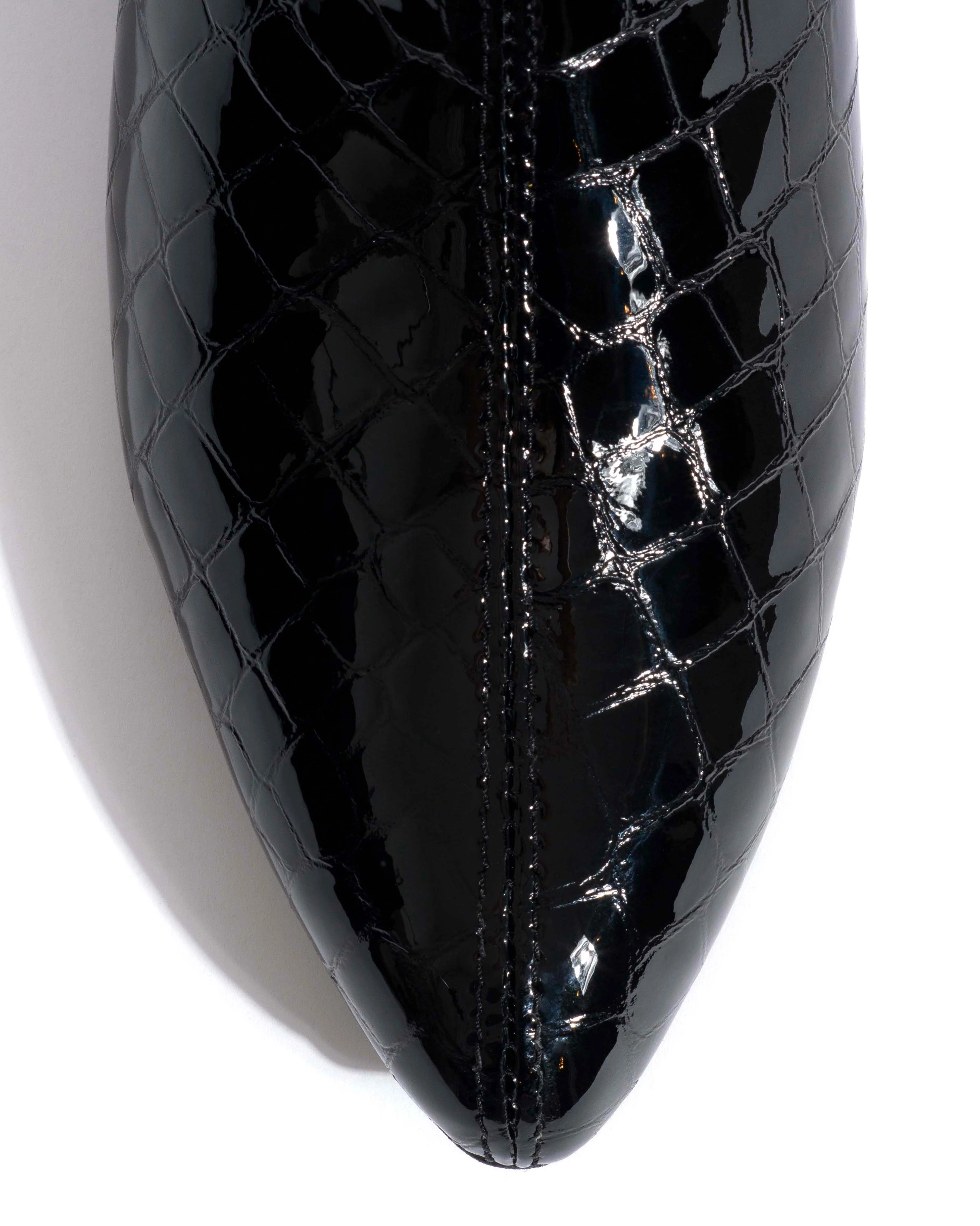 Rita Polished croco calf Black - Image 5