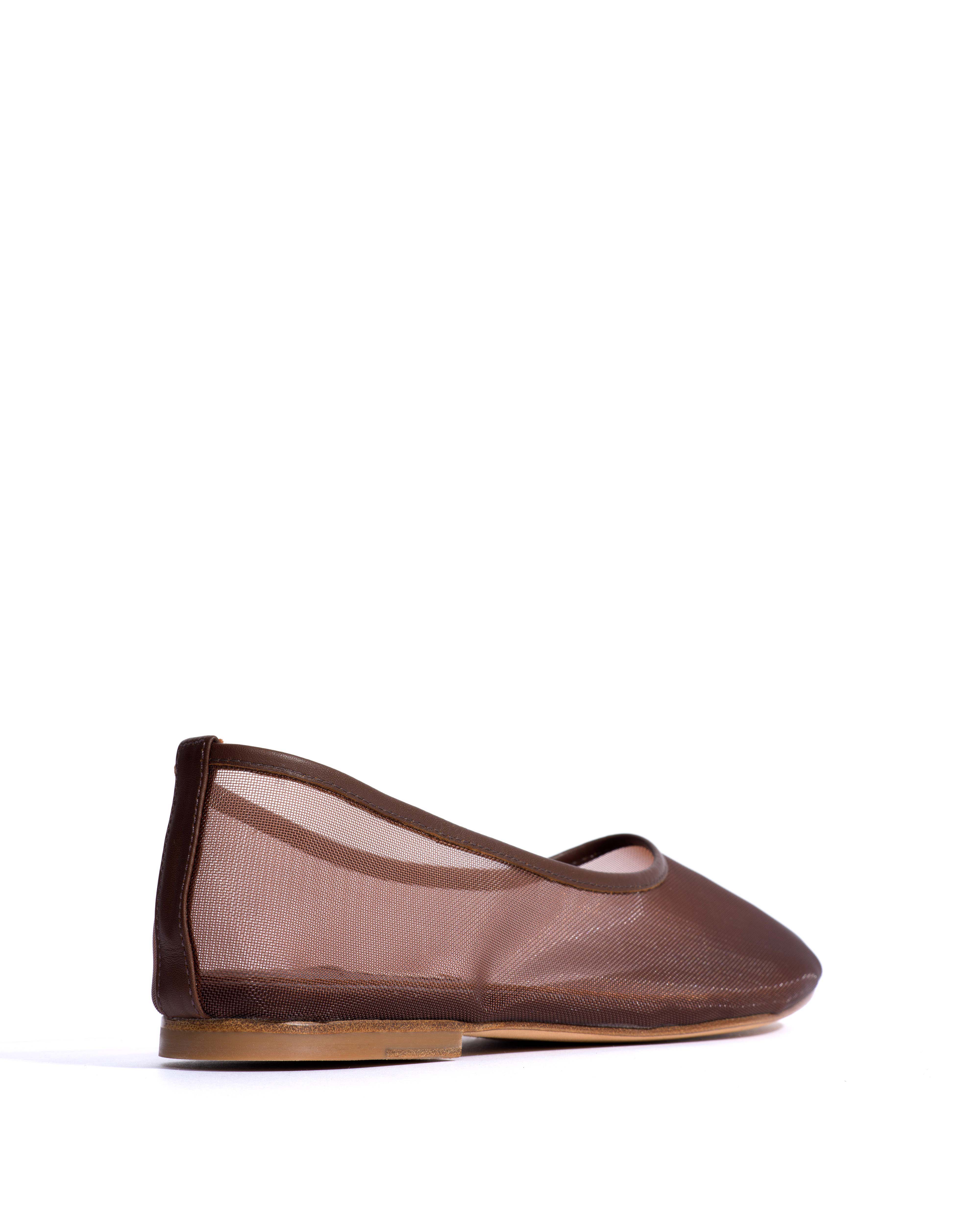 Sacha mesh Shiny lamb & mesh Chocolate - Image 3
