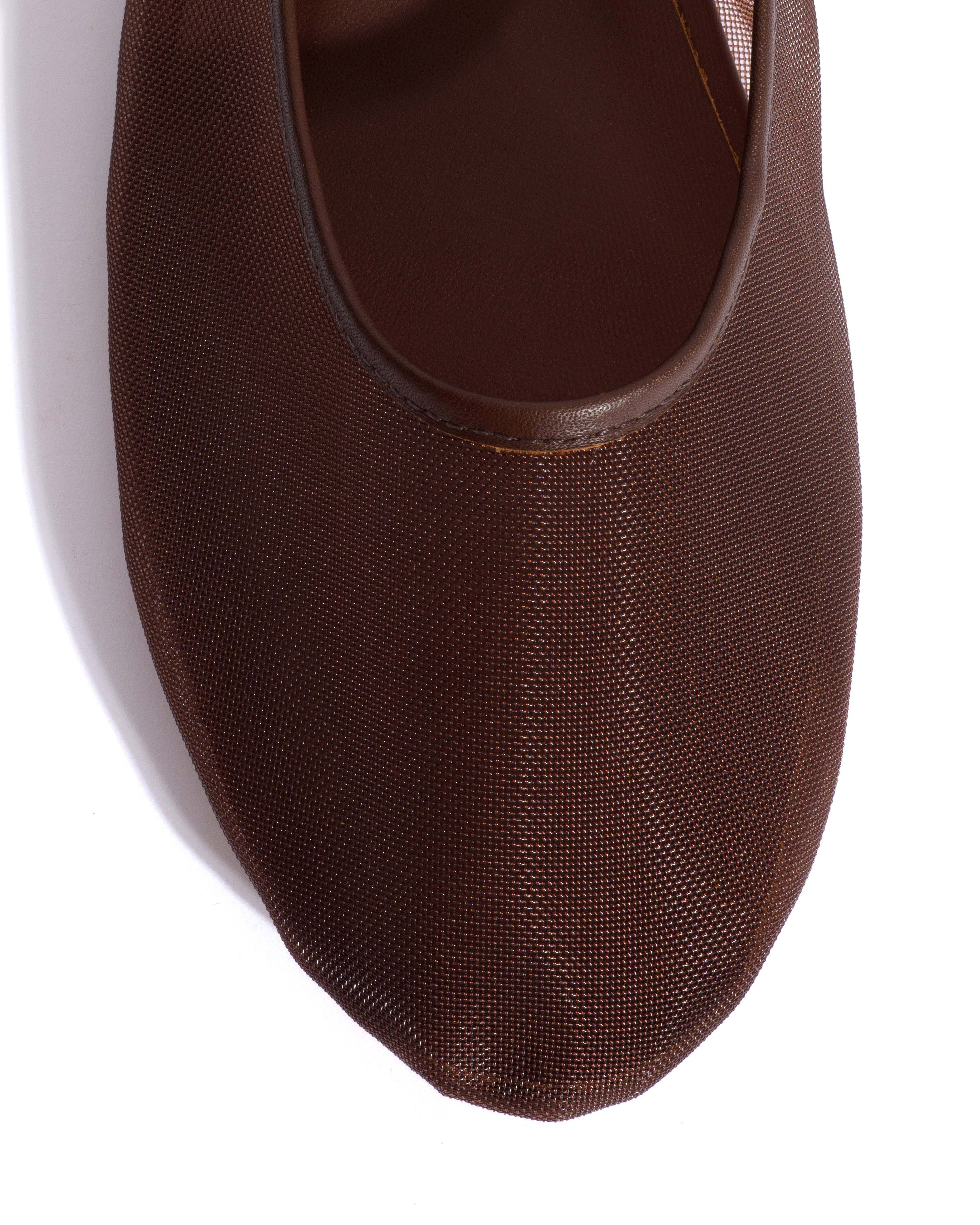 Sacha mesh Shiny lamb & mesh Chocolate - Image 5