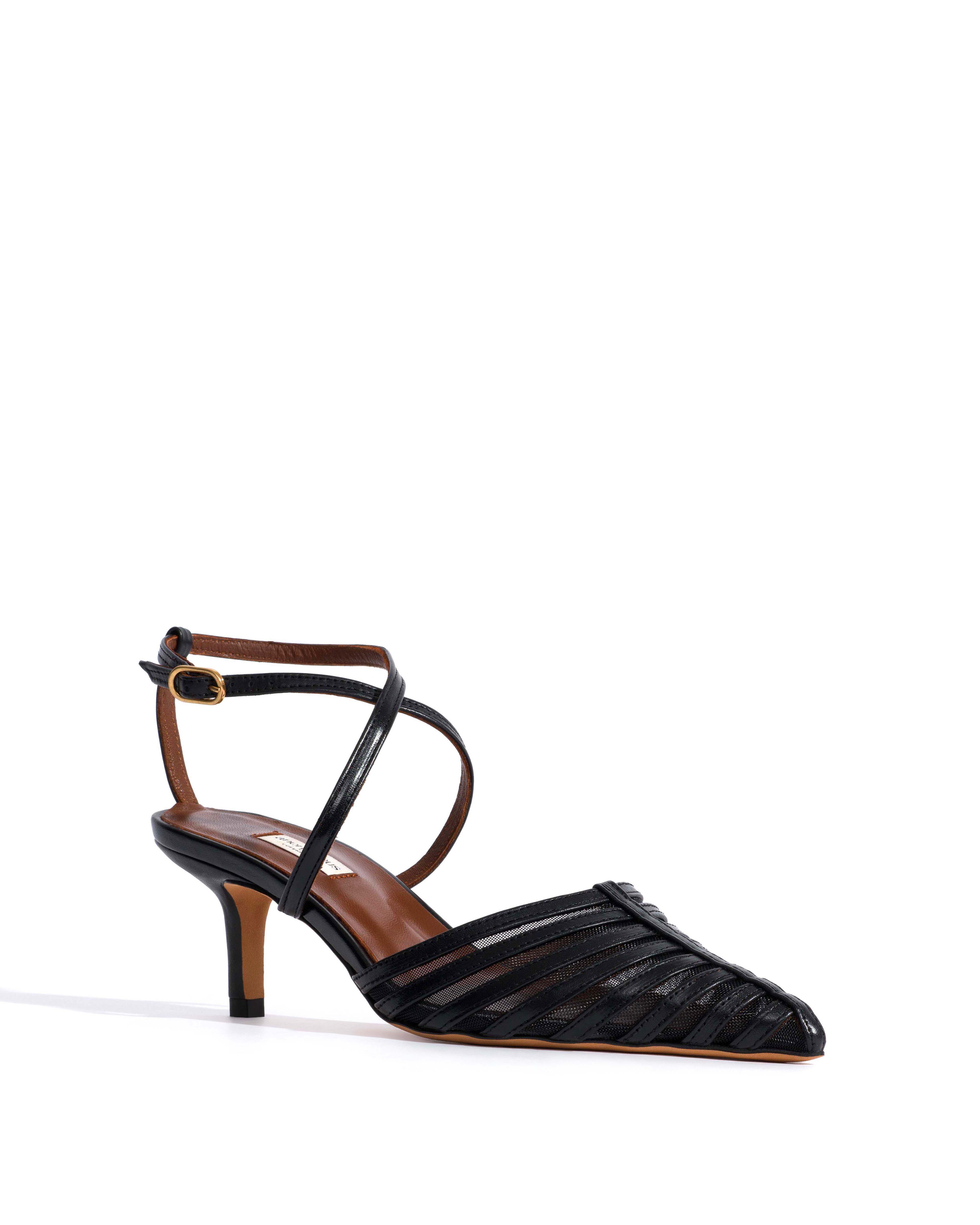 Schila mesh Shiny lamb & mesh Black - Image 2