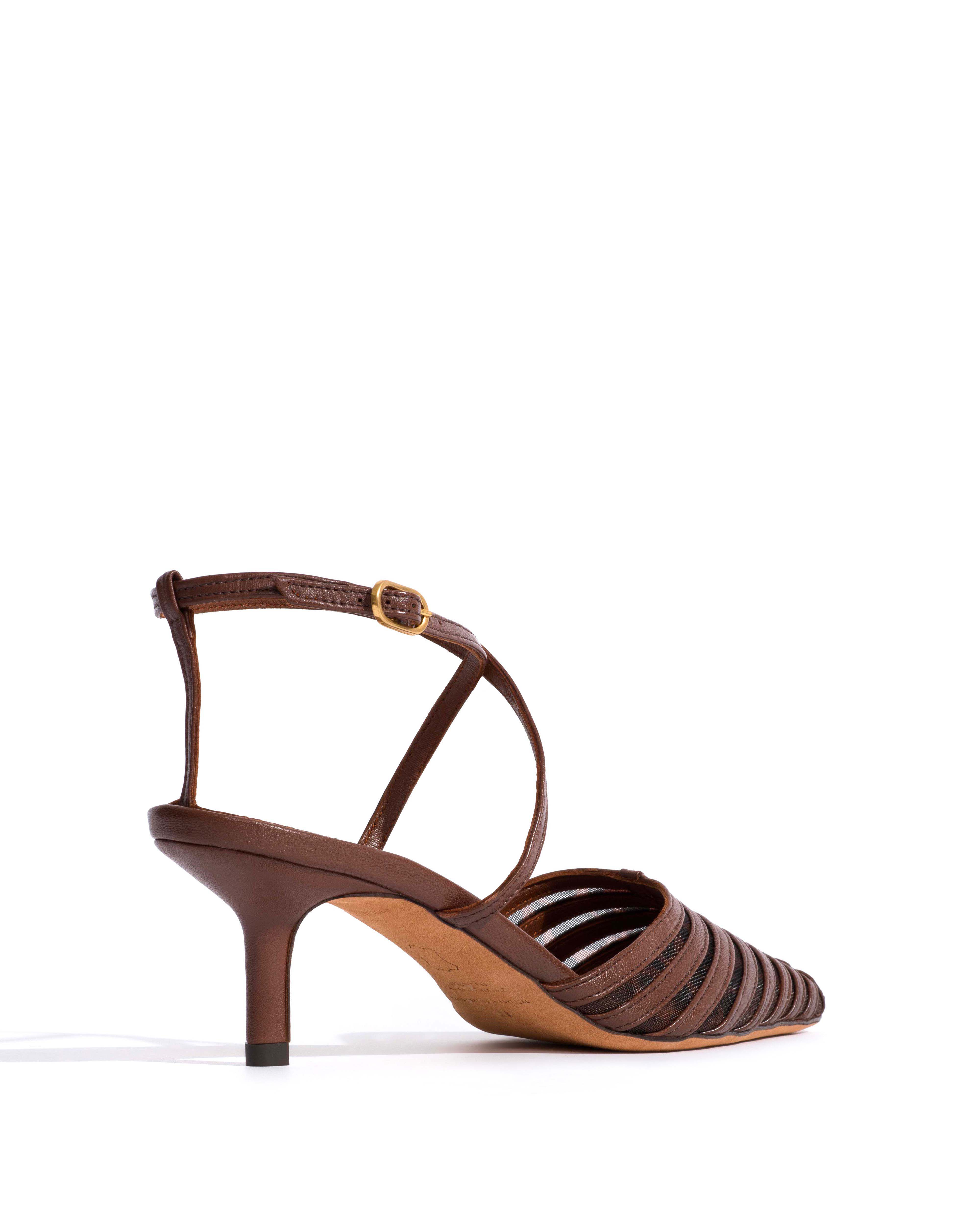 Schila mesh Shiny lamb & mesh Chocolate & leopard - Image 3