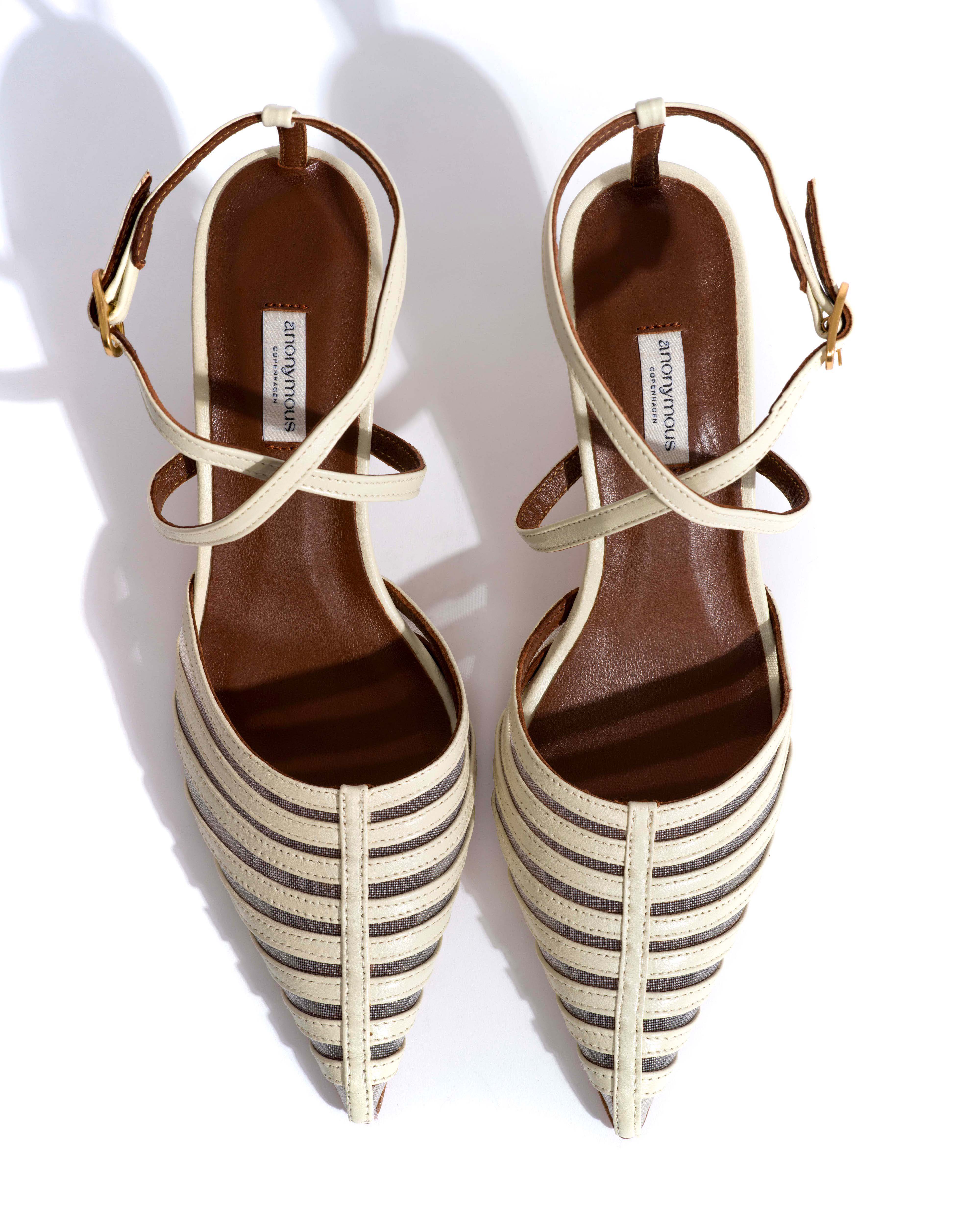 Schila mesh Shiny lamb & mesh White sand - Image 4