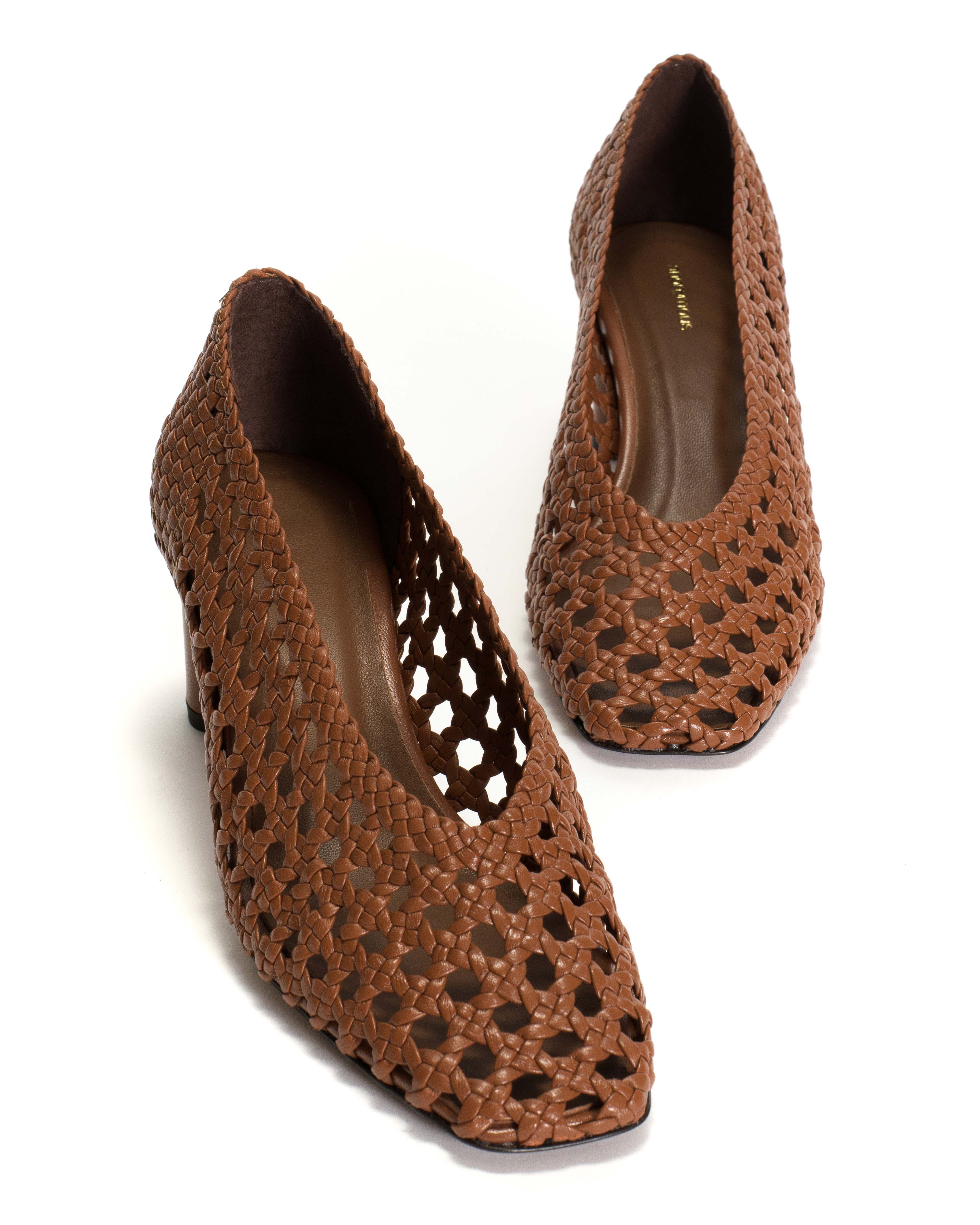 Sessi 60 hand-braided Hand-braided leather Hazelnut - Image 5