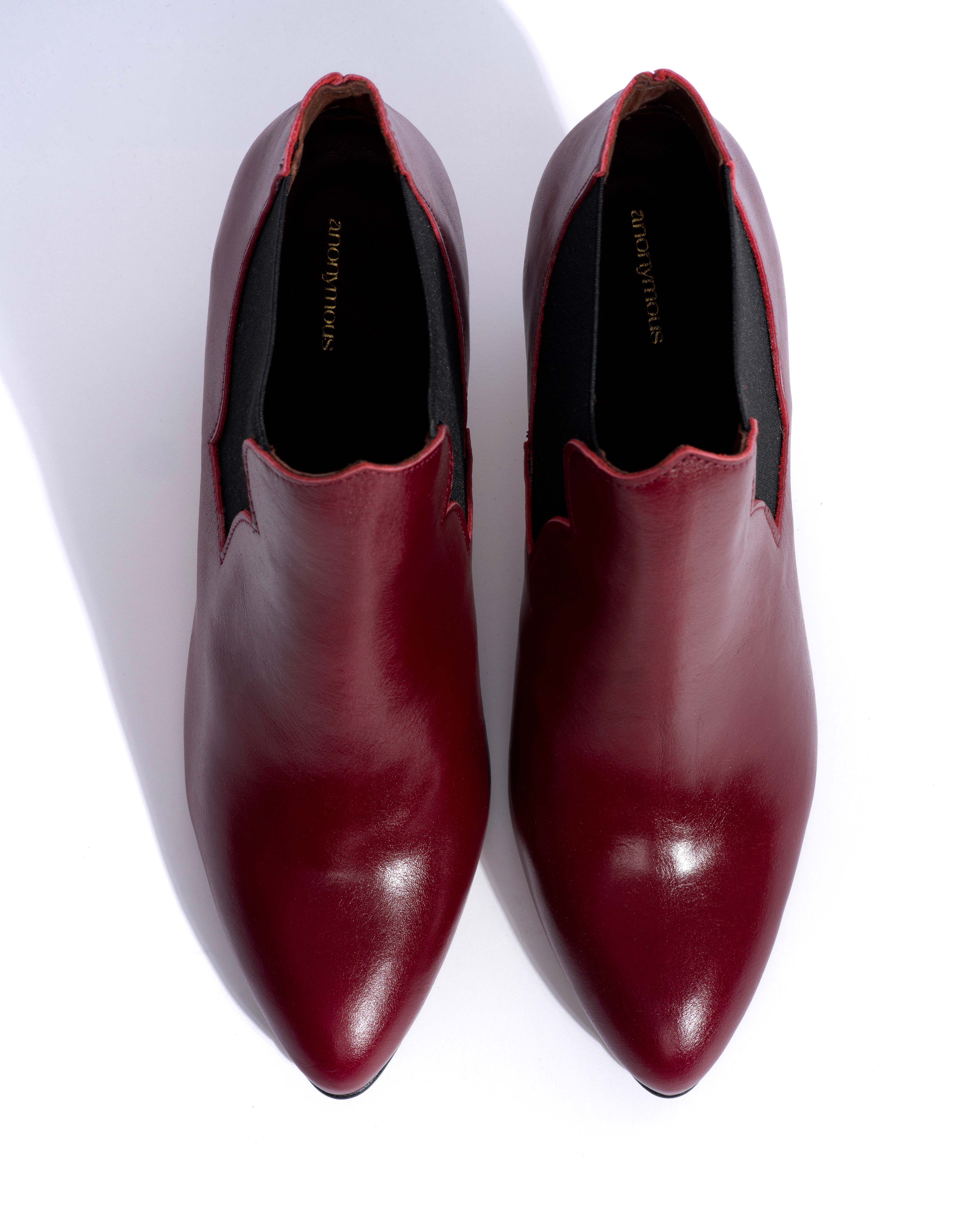 Shalli 50 stiletto Crinkled polished goat Pomegranate - Image 4