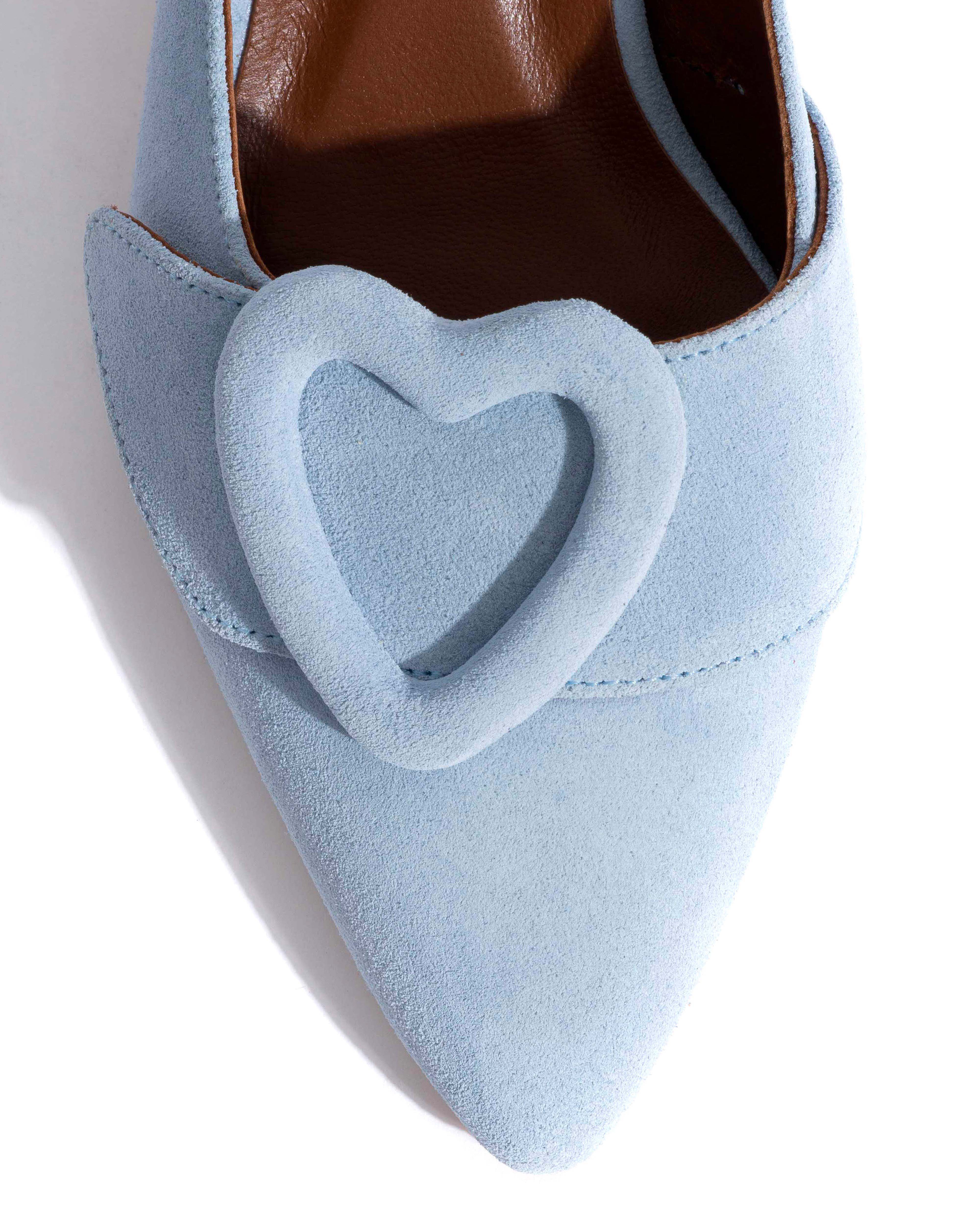 Shila 50 kitten Calf suede Porcelain blue - Image 5
