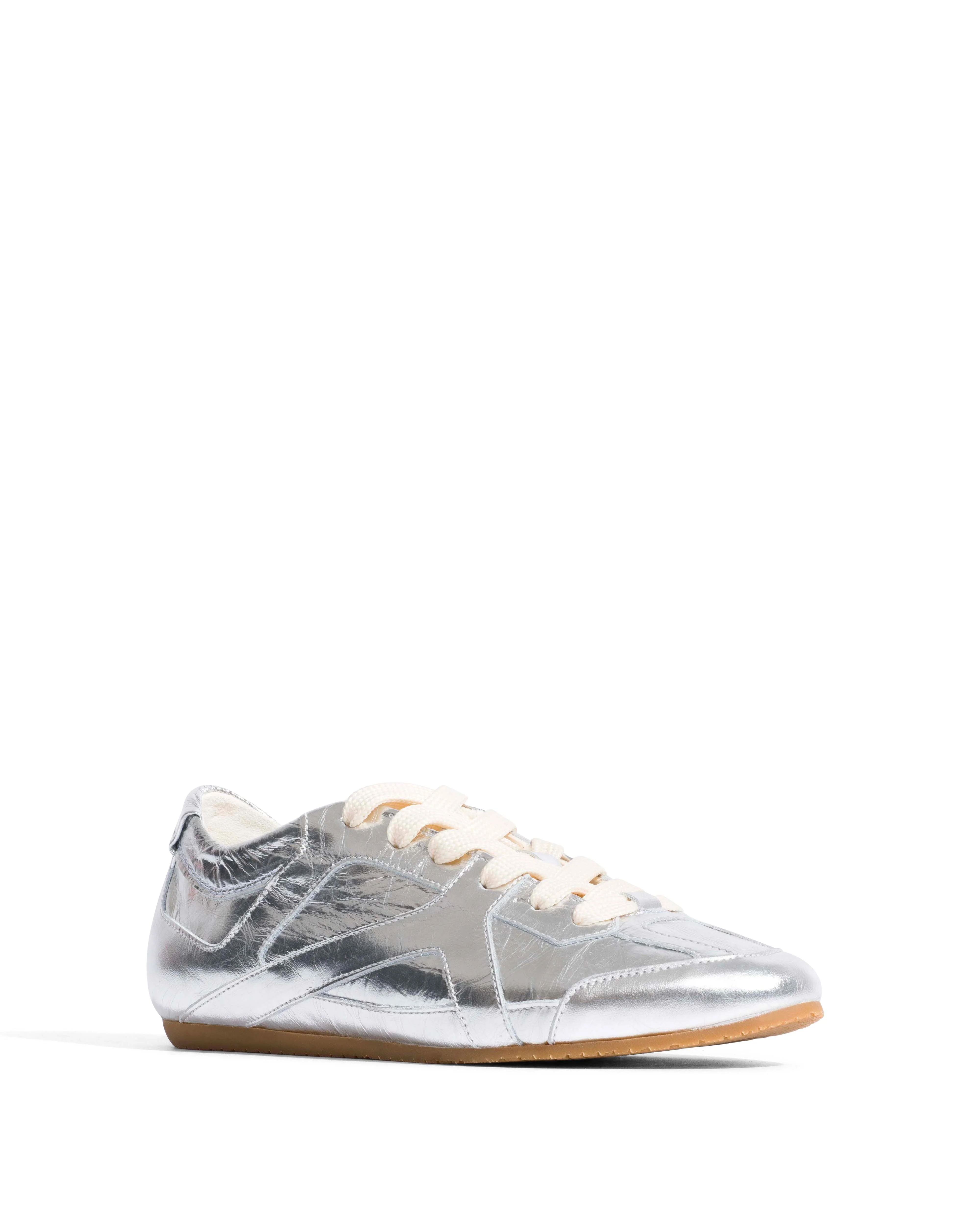 Sneakerina Crinkled metallic lamb Silver - Image 2