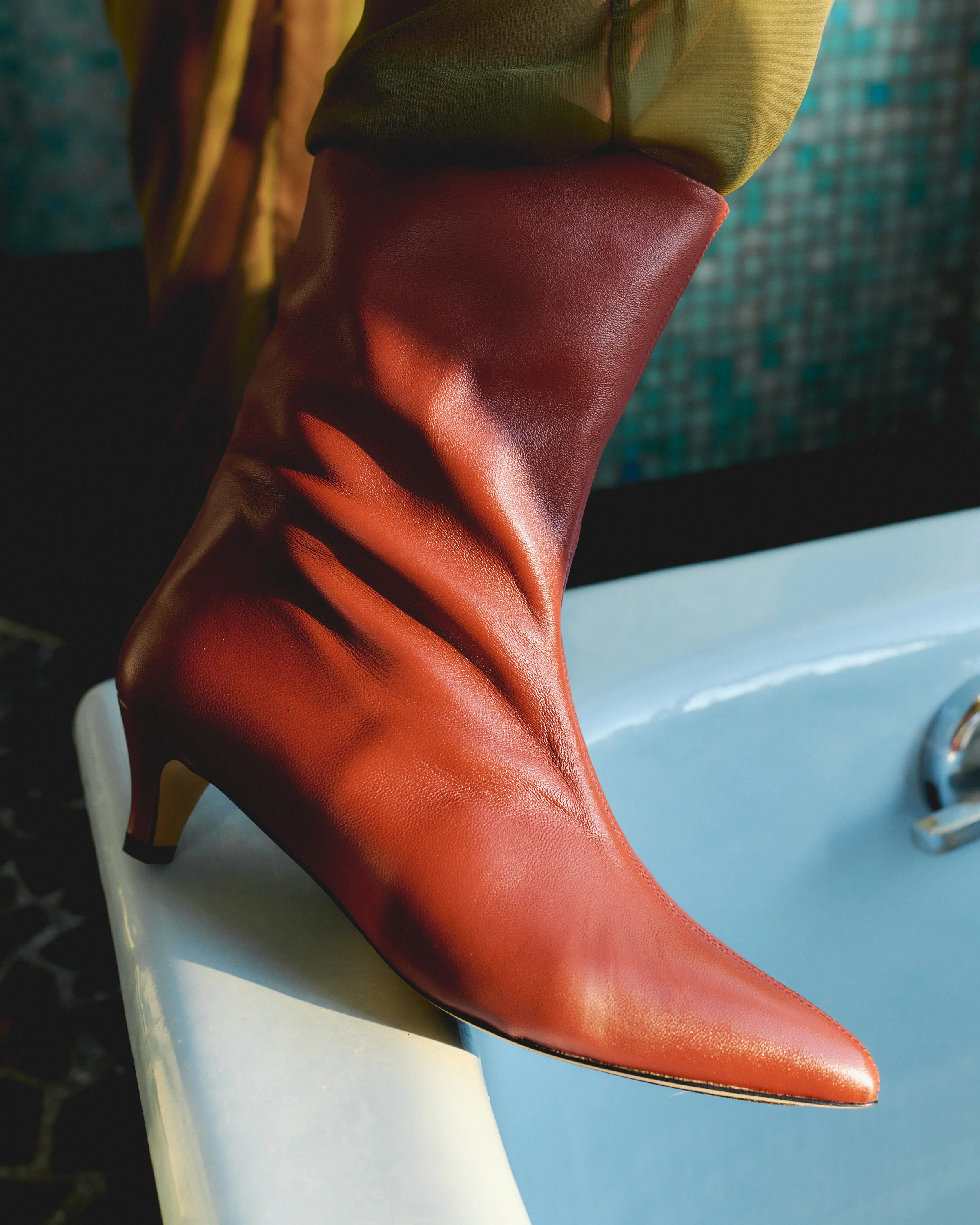 Sweeney 40 stiletto Silky calf Terracotta - Image 3