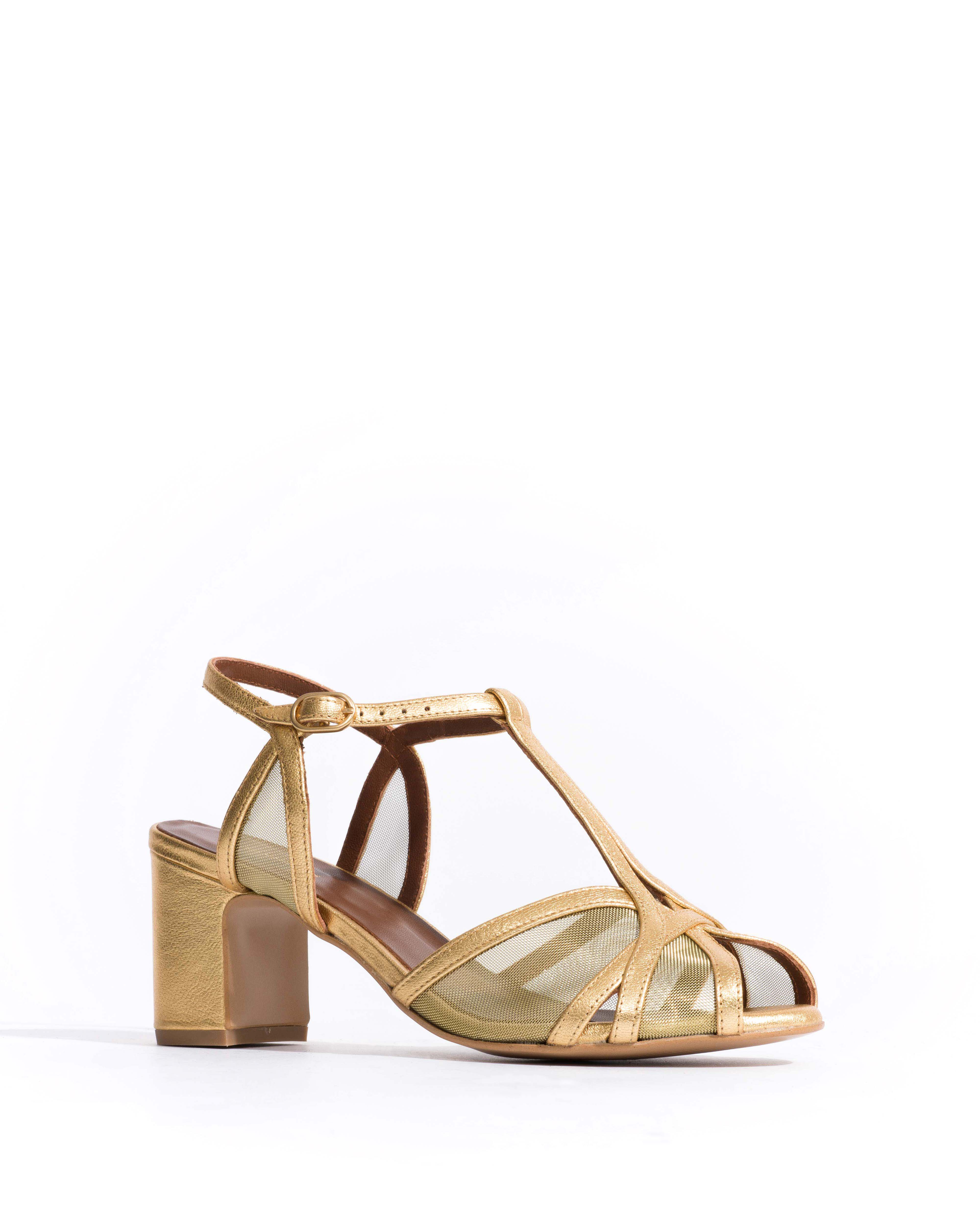 Therese 55 mesh Metallic goat & mesh Gold - Image 2