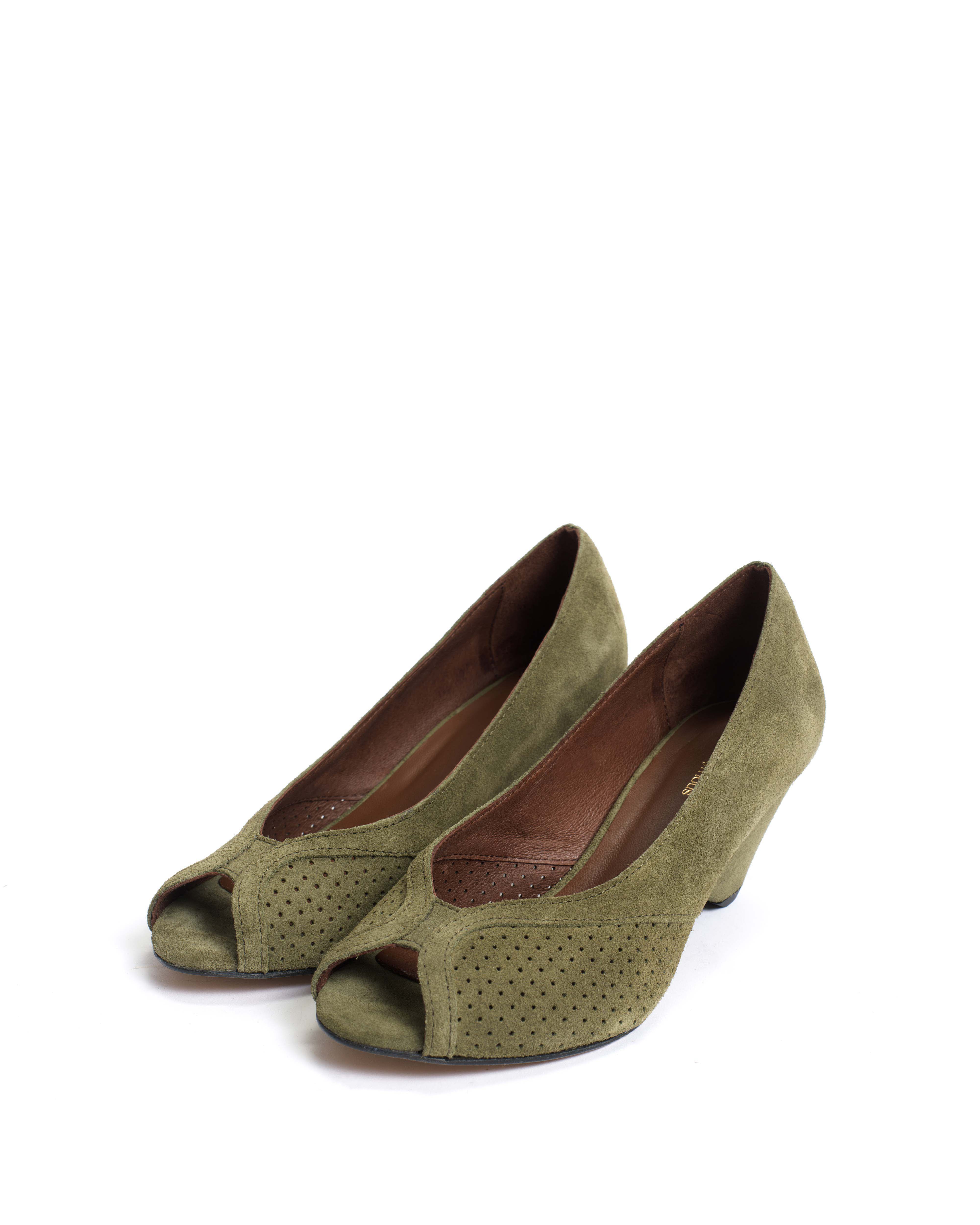 Tiffany triangle Calf suede Olive green - Image 2