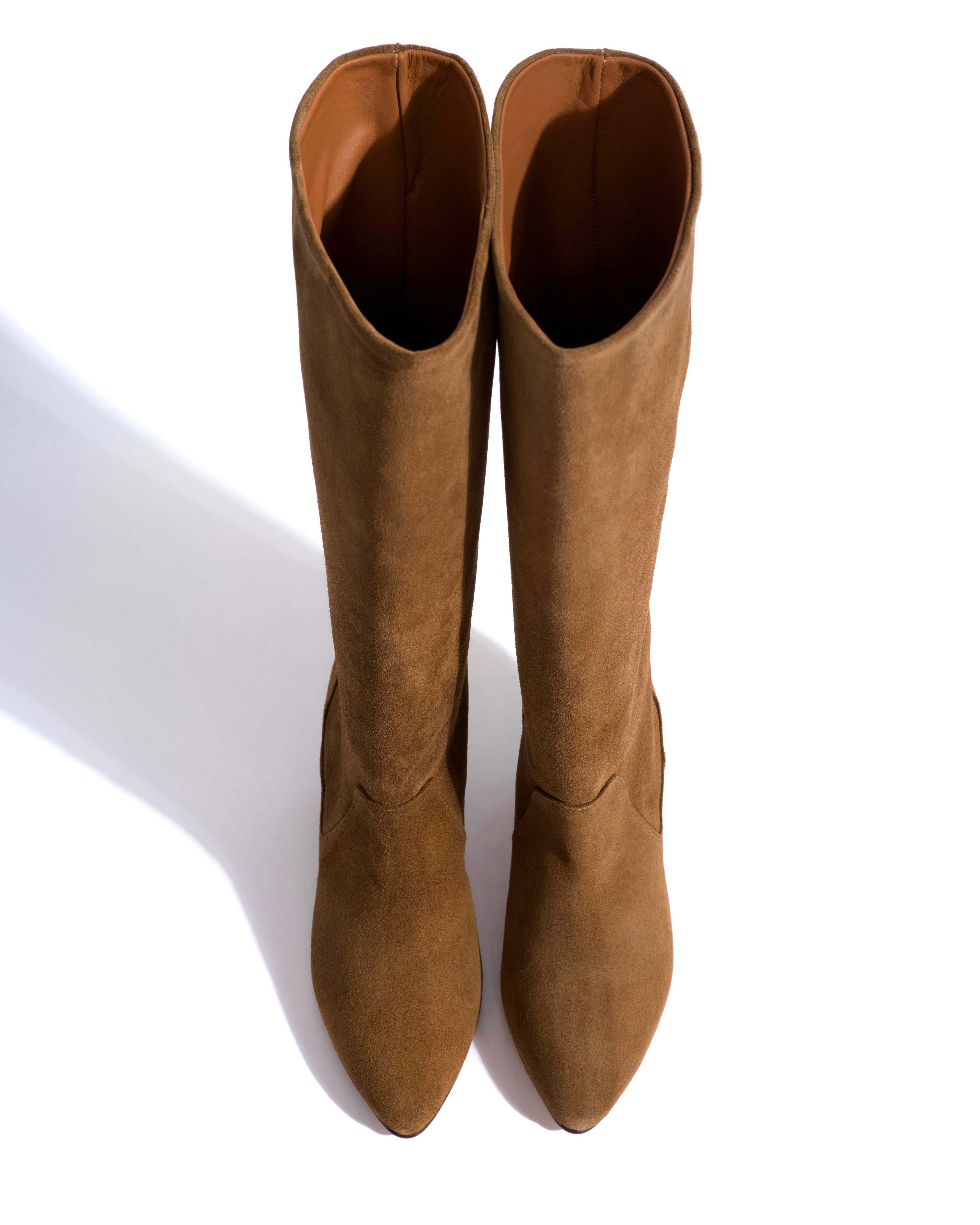 Valle 50 stiletto Calf suede Cinnamon - Image 4