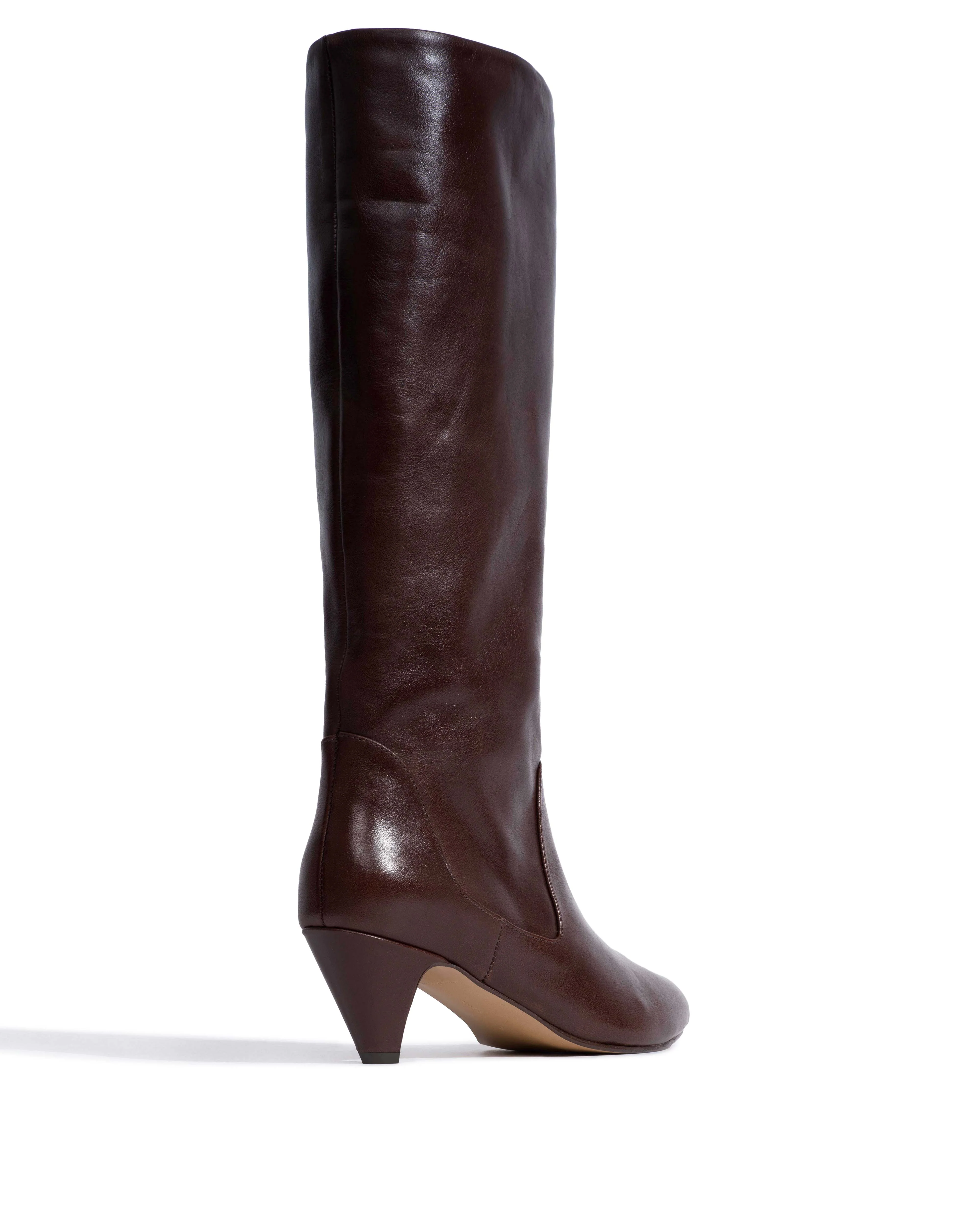 Valle 50 stiletto Vegetal soft calf Coffee brown - Image 3
