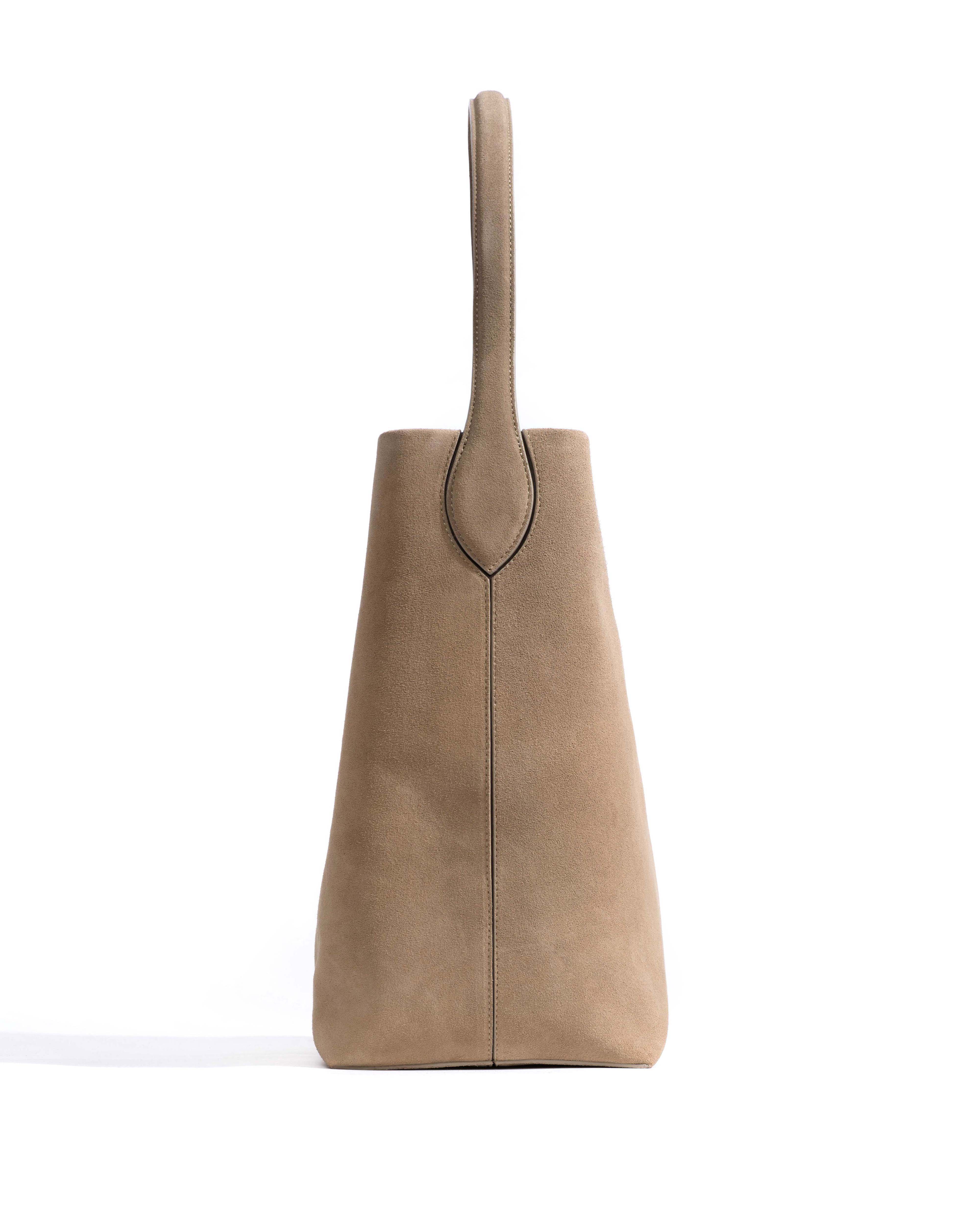Versa everyday bag Calf suede Mushroom - Image 3