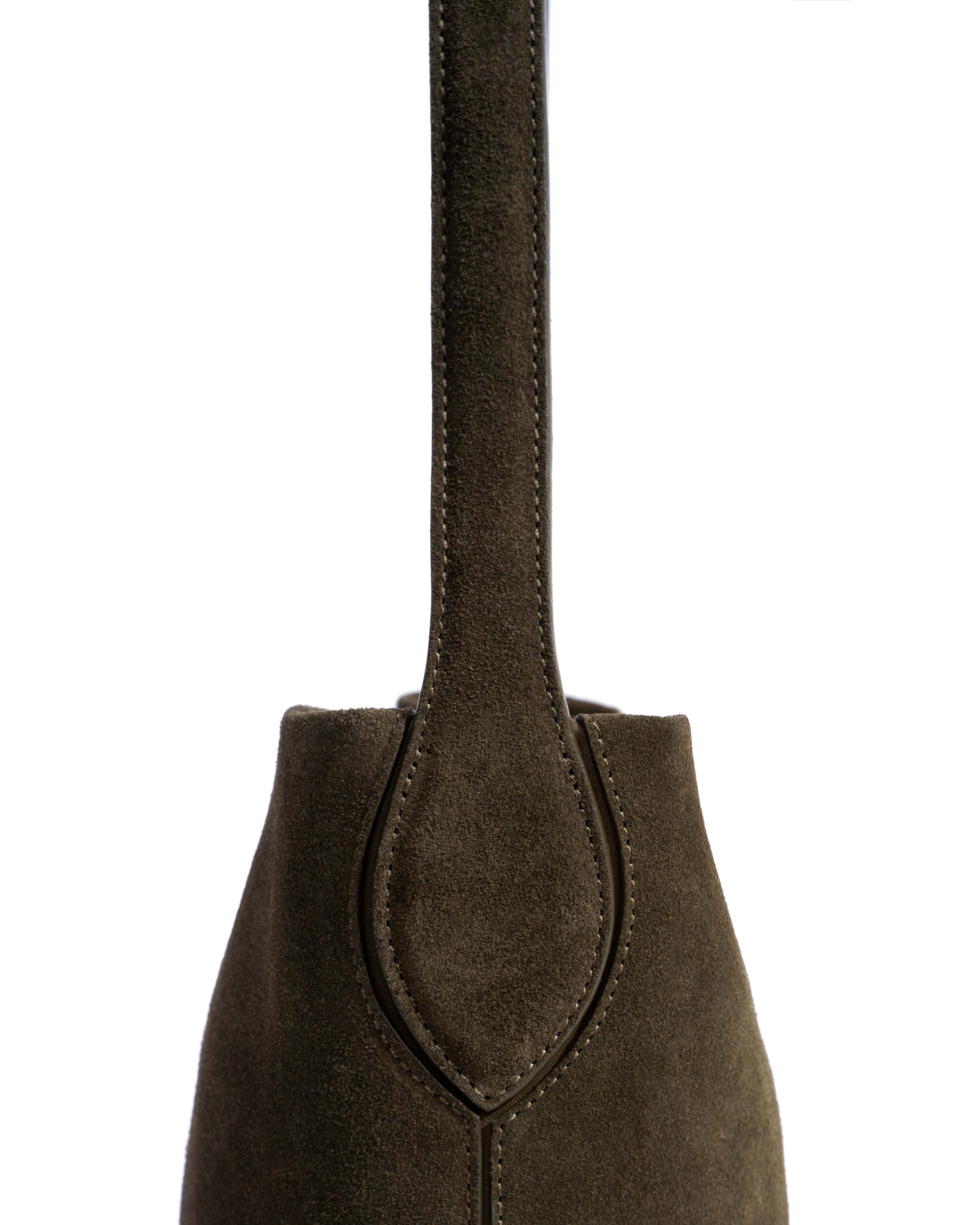Versa petite bag Calf suede Moss green - Image 6