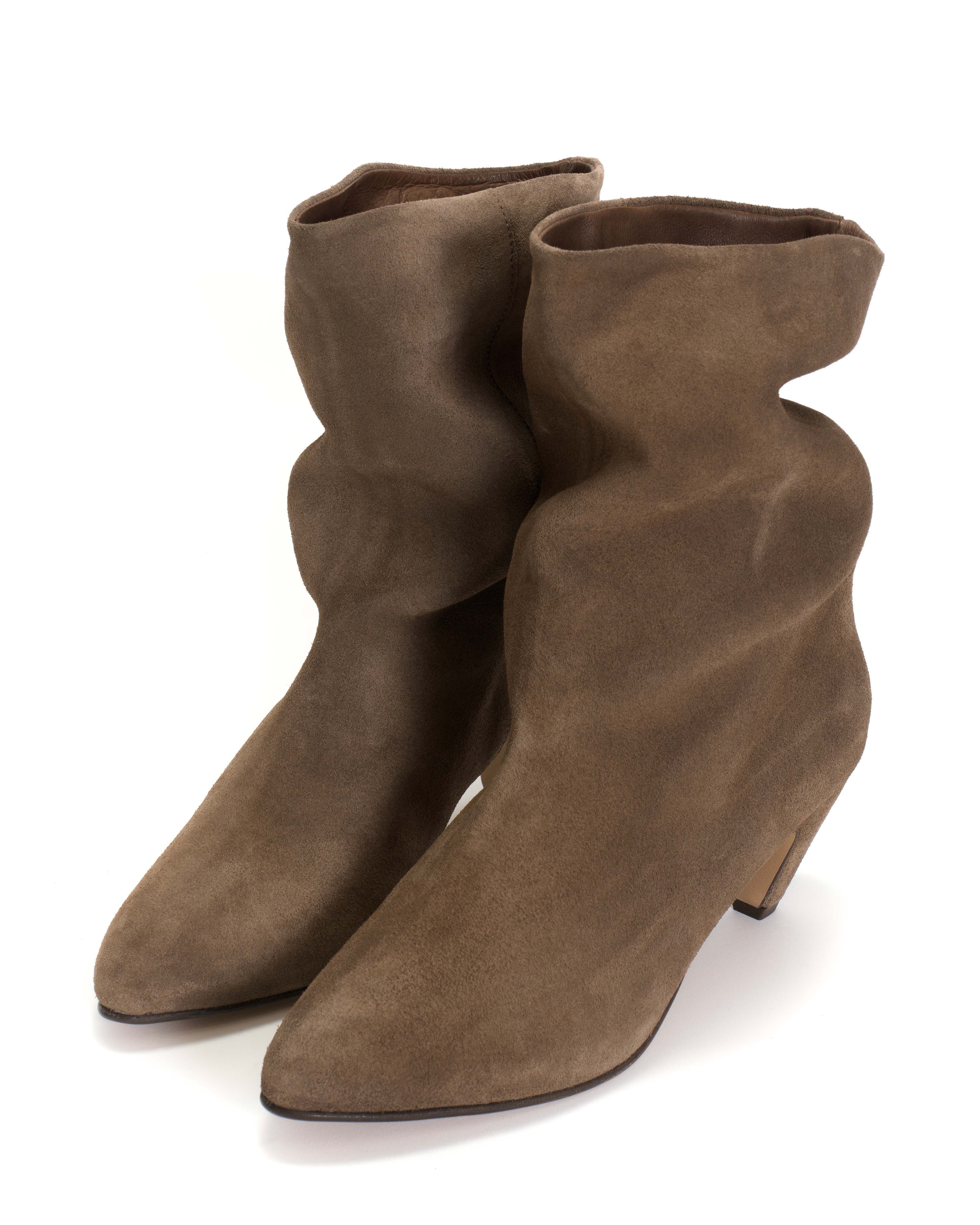 Vully 50 stiletto Calf suede Dark taupe - Image 2